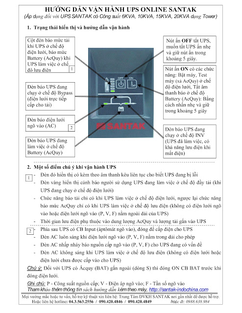 huong dan van hanh ups santak c620ks page 1